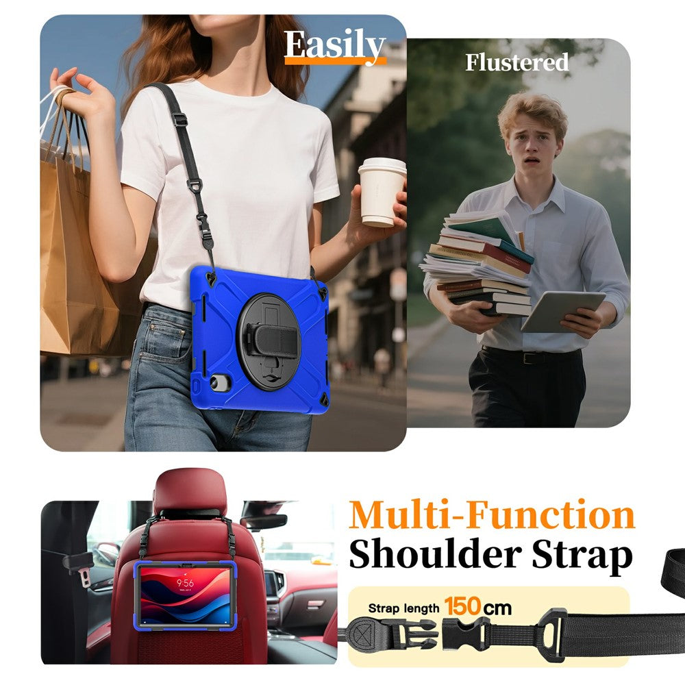 Kickstand Case for Lenovo Pad 11 2025 TB-335FC / 2024 / Tab K11 Gen 2 TB336 / K11 TB-330XU / P11 Gen 2 / M11 TB-330FU 331FC / Zhaoyang K10 with Strap - Blue