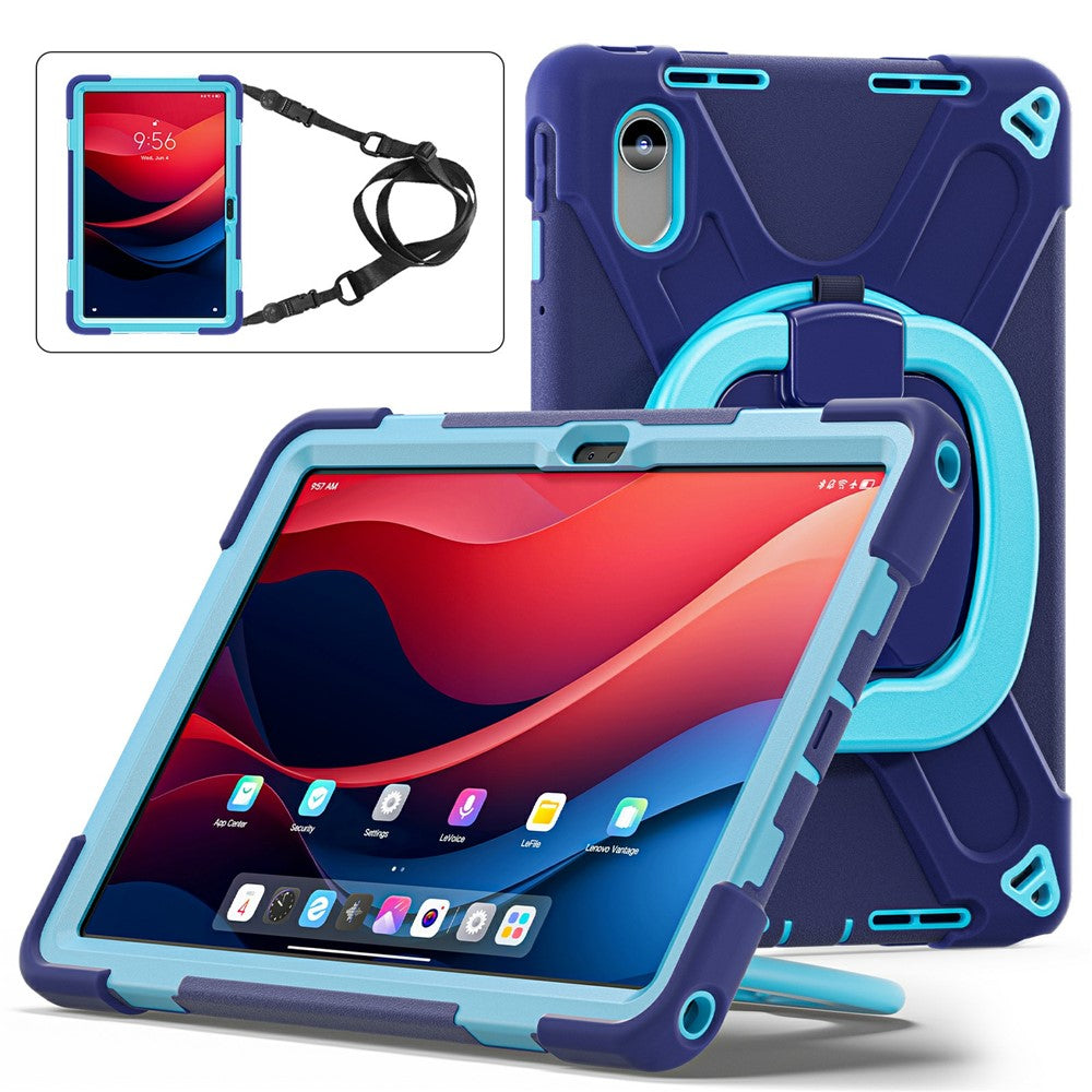 Kickstand Case with Strap for Lenovo Pad 11 2025 TB-335FC / 2024 / Tab K11 Gen 2 TB336 / K11 TB-330XU / P11 Gen 2 / M11 TB-330FU 331FC - Navy Blue