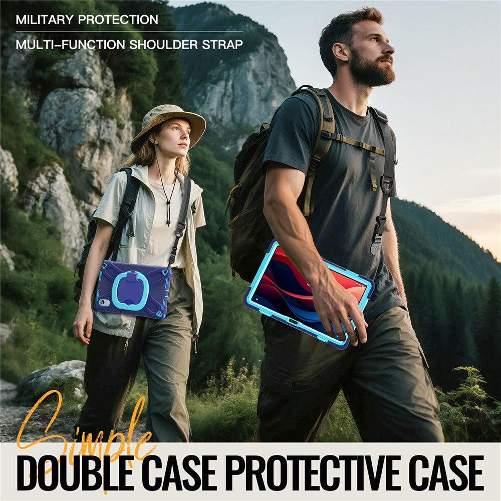 Kickstand Case with Strap for Lenovo Pad 11 2025 TB-335FC / 2024 / Tab K11 Gen 2 TB336 / K11 TB-330XU / P11 Gen 2 / M11 TB-330FU 331FC - Navy Blue