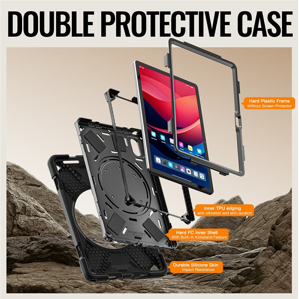 Kickstand Case for Lenovo Pad 11 2025 TB-335FC / 2024 / Tab K11 Gen 2 TB336 / K11 TB-330XU / P11 Gen 2 / M11 TB-330FU 331FC Tablet Cover - Black