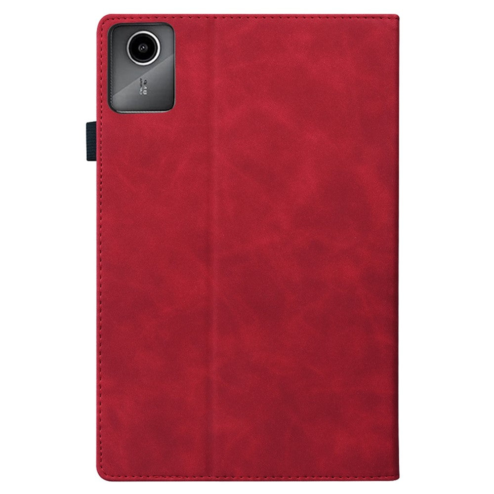 For Lenovo Xiaoxin Pad 2025 TB365FC Case PU Leather Protective Folio Tablet Cover with Card Holder - Orange