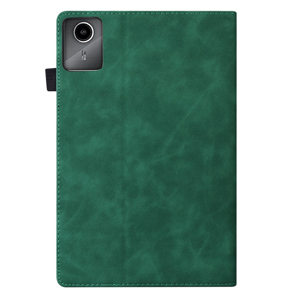 For Lenovo Xiaoxin Pad 2025 TB365FC Case PU Leather Protective Folio Tablet Cover with Card Holder - Green