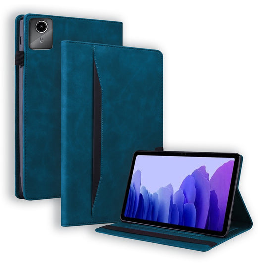 For Lenovo Xiaoxin Pad 2025 TB365FC Case PU Leather Protective Folio Tablet Cover with Card Holder - Blue