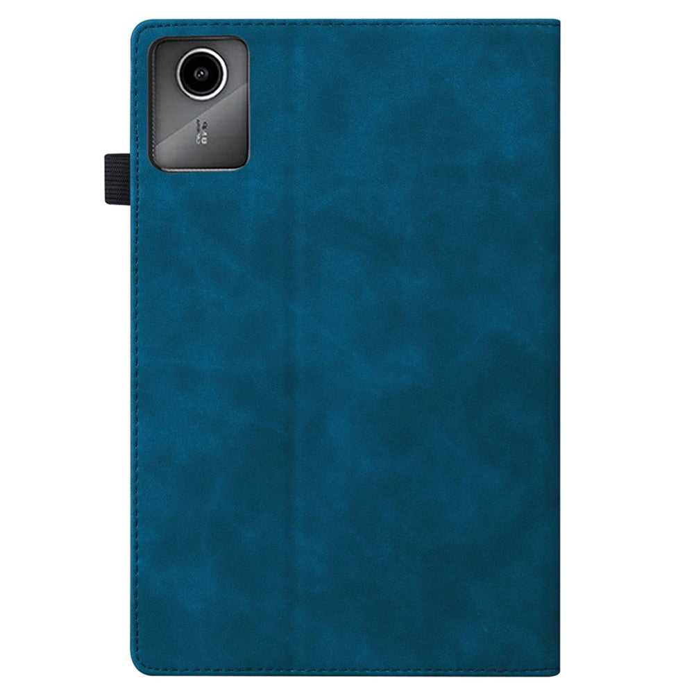 For Lenovo Xiaoxin Pad 2025 TB365FC Case PU Leather Protective Folio Tablet Cover with Card Holder - Blue