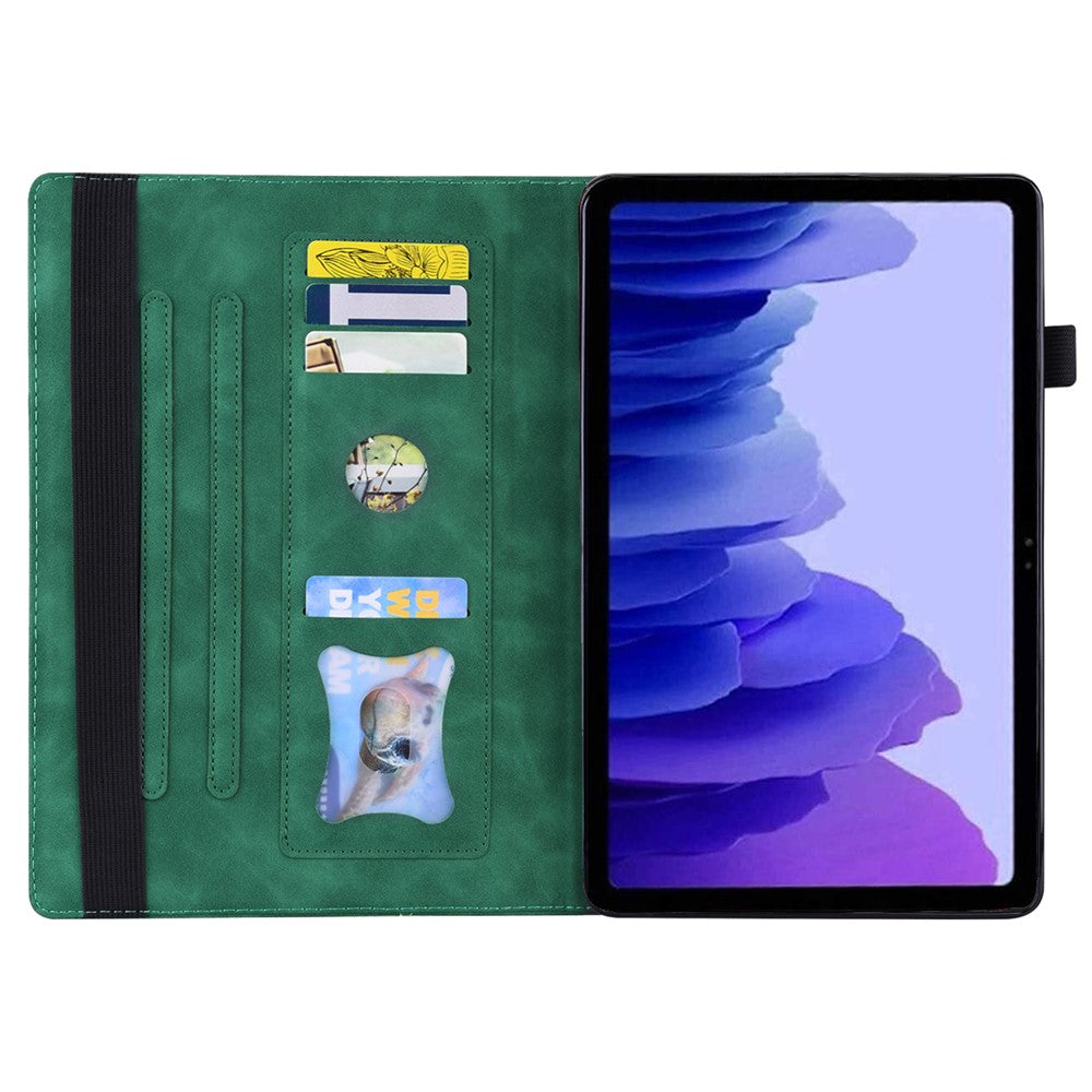 For Lenovo Xiaoxin Pad Pro GT TB710FU, FE Case PU Leather Protective Folio Tablet Cover with Card Holder - Green