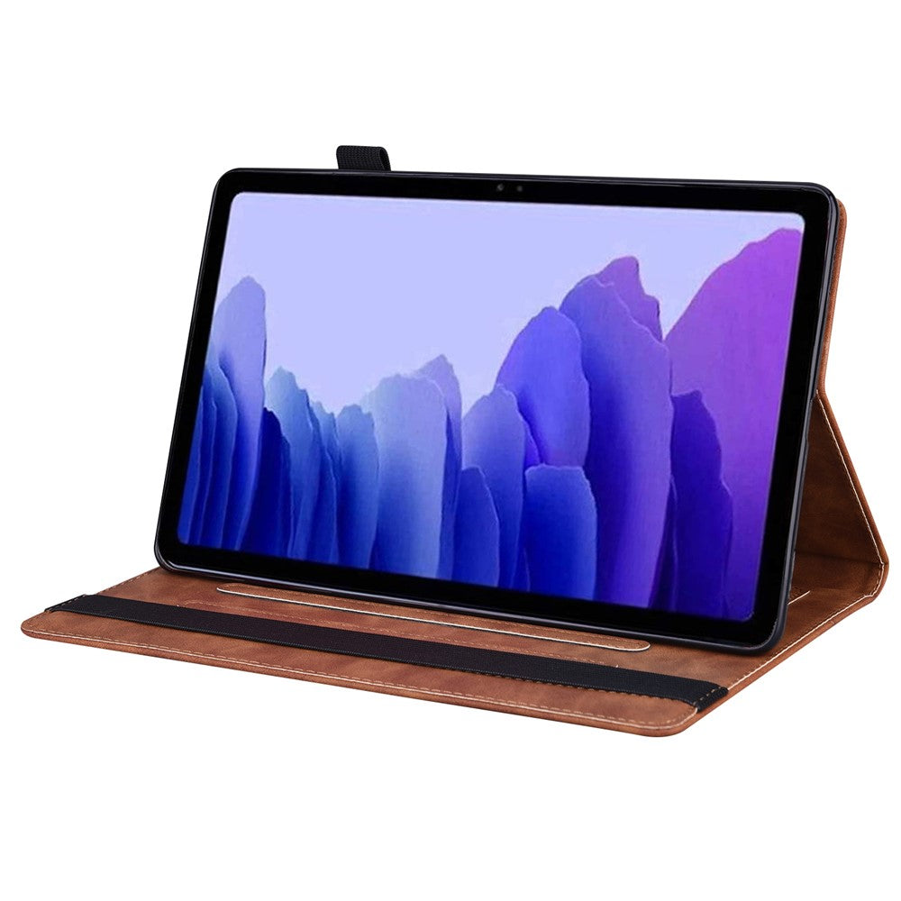 For Lenovo Xiaoxin Pad Pro GT TB710FU, FE Case PU Leather Protective Folio Tablet Cover with Card Holder - Brown
