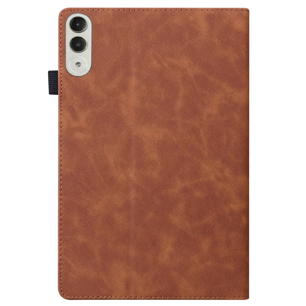 For Lenovo Xiaoxin Pad Pro GT TB710FU, FE Case PU Leather Protective Folio Tablet Cover with Card Holder - Brown