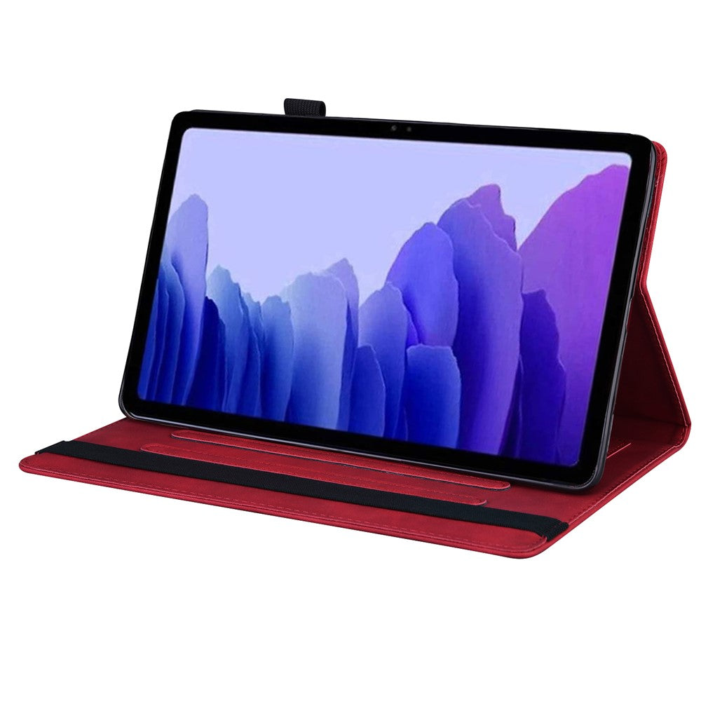 For Lenovo Xiaoxin Pad Pro GT TB710FU, FE Case PU Leather Protective Folio Tablet Cover with Card Holder - Red