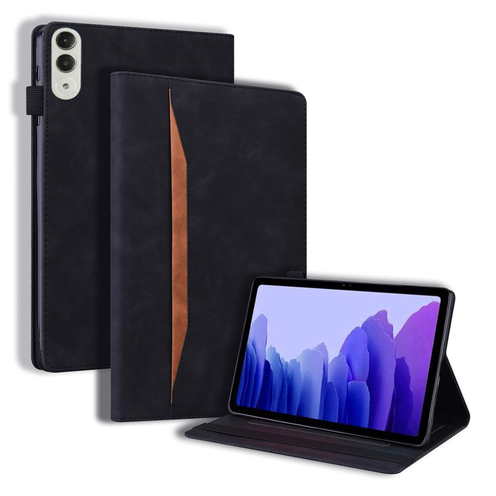 For Lenovo Xiaoxin Pad Pro GT TB710FU, FE Case PU Leather Protective Folio Tablet Cover with Card Holder - Black
