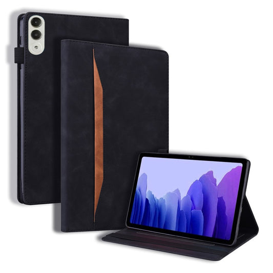 For Lenovo Xiaoxin Pad Pro GT TB710FU, FE Case PU Leather Protective Folio Tablet Cover with Card Holder - Black