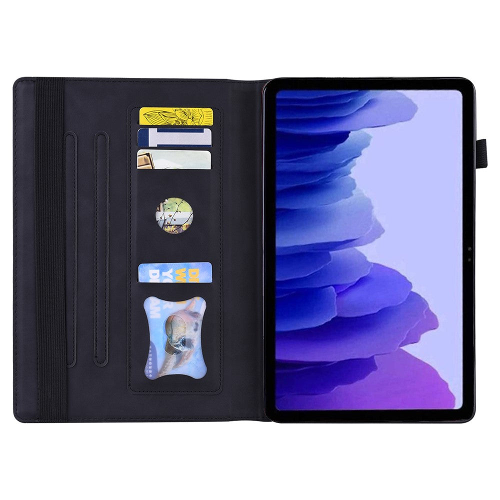 For Lenovo Xiaoxin Pad Pro GT TB710FU, FE Case PU Leather Protective Folio Tablet Cover with Card Holder - Black