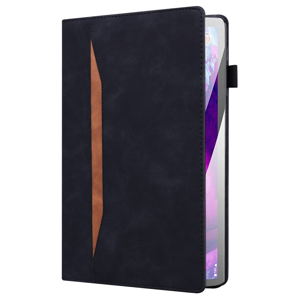 For Lenovo Xiaoxin Pad Pro GT TB710FU, FE Case PU Leather Protective Folio Tablet Cover with Card Holder - Black