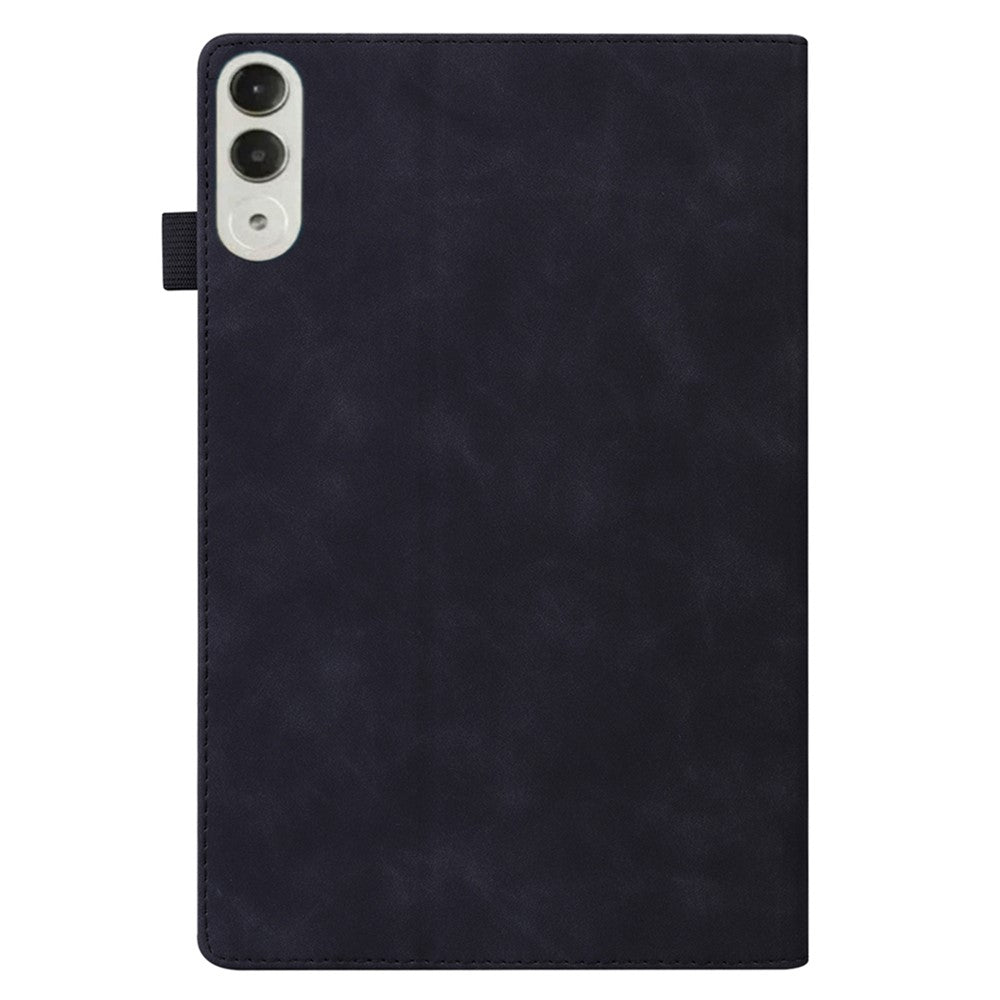 For Lenovo Xiaoxin Pad Pro GT TB710FU, FE Case PU Leather Protective Folio Tablet Cover with Card Holder - Black