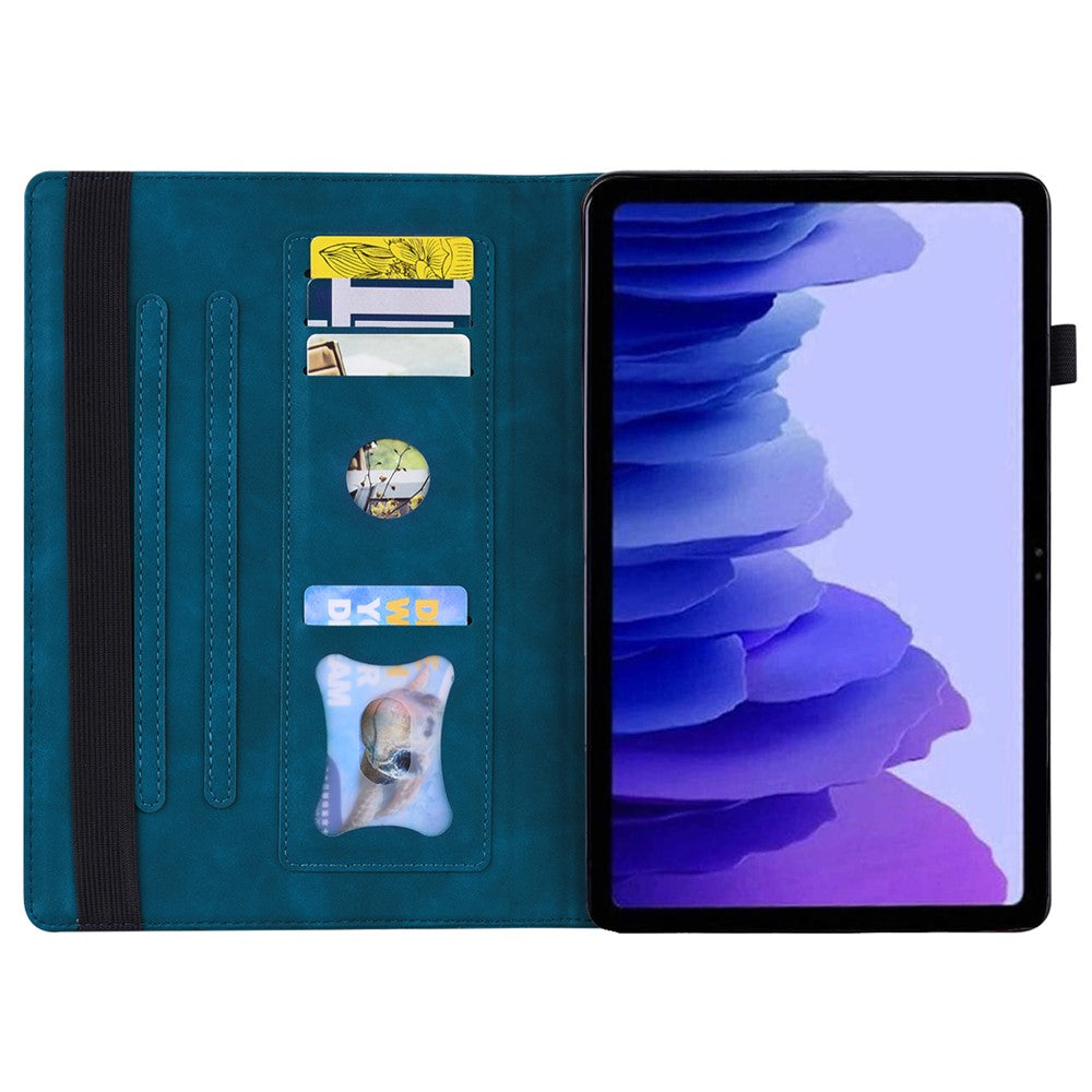 For Lenovo Xiaoxin Pad Pro GT TB710FU, FE Case PU Leather Protective Folio Tablet Cover with Card Holder - Blue