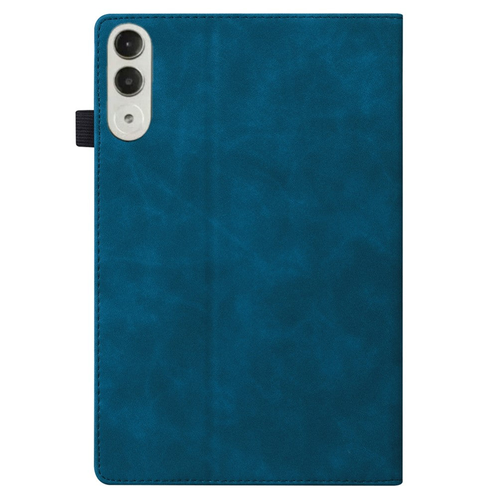 For Lenovo Xiaoxin Pad Pro GT TB710FU, FE Case PU Leather Protective Folio Tablet Cover with Card Holder - Blue