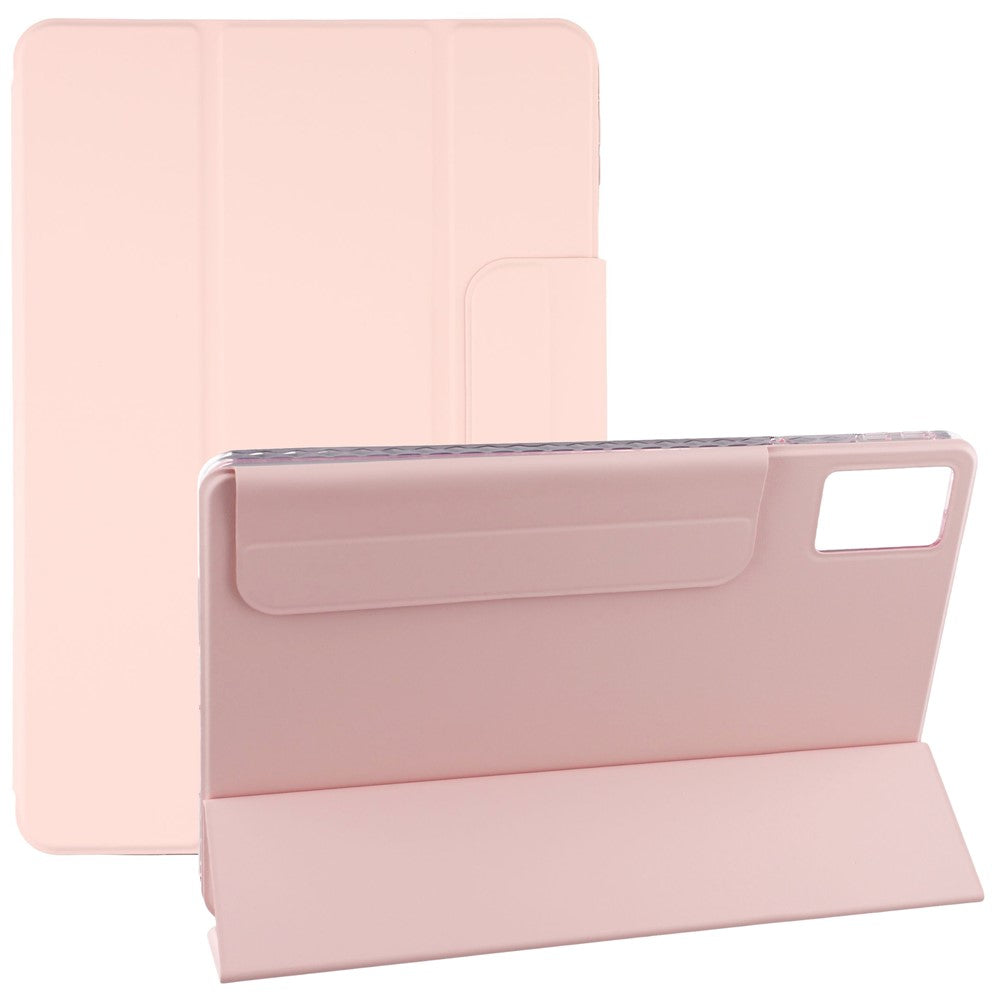 For Lenovo Idea Tab (TB336ZU / TB336FU) / Xiaoxin Pad 11 2025 Case Folding Stand Magnetic Leather Tablet Cover - Pink