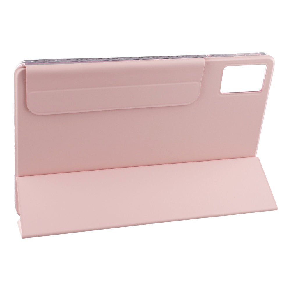 For Lenovo Idea Tab (TB336ZU / TB336FU) / Xiaoxin Pad 11 2025 Case Folding Stand Magnetic Leather Tablet Cover - Pink