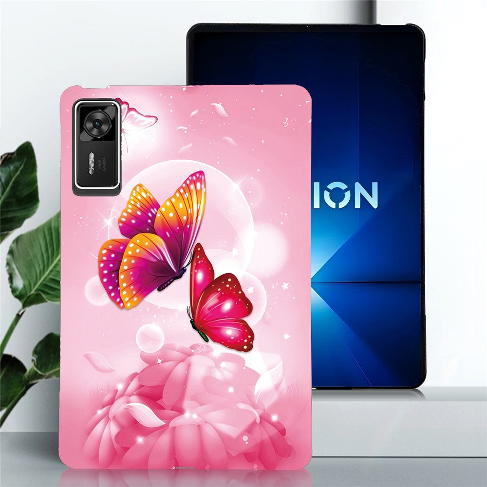 For Lenovo Legion Y700 Gen 4 Case Pattern Printing Slim Soft TPU Tablet Cover - Pink Butterfly
