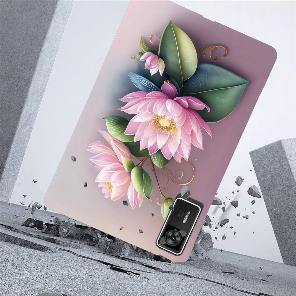 For Lenovo Legion Y700 Gen 4 Case Pattern Printing Slim Soft TPU Tablet Cover - Lotus