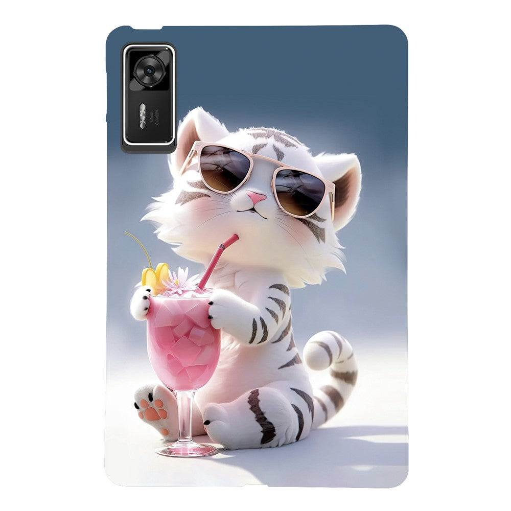 For Lenovo Legion Y700 Gen 4 Case Pattern Printing Slim Soft TPU Tablet Cover - Cartoon Tiger