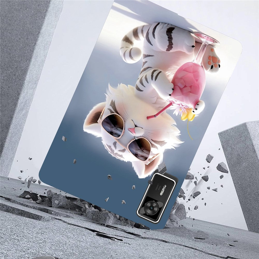 For Lenovo Legion Y700 Gen 4 Case Pattern Printing Slim Soft TPU Tablet Cover - Cartoon Tiger
