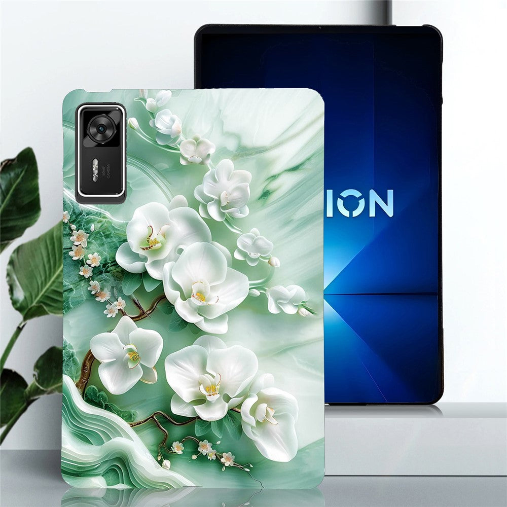 For Lenovo Legion Y700 Gen 4 Case Pattern Printing Slim Soft TPU Tablet Cover - Jade Flower