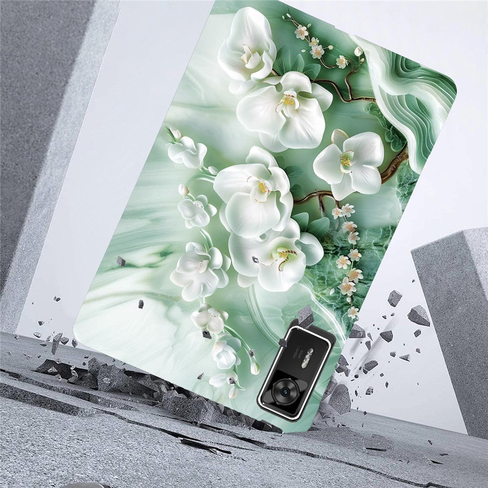 For Lenovo Legion Y700 Gen 4 Case Pattern Printing Slim Soft TPU Tablet Cover - Jade Flower
