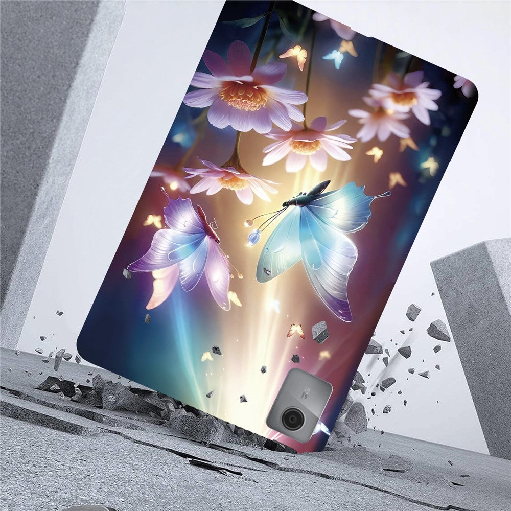 For Lenovo Idea Tab / Xiaoxin Pad 11 2025 Case Pattern Printing Slim Soft TPU Tablet Cover - Butterfly Floral