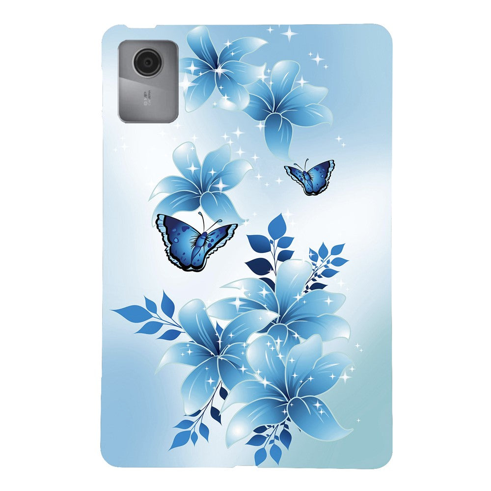 For Lenovo Idea Tab / Xiaoxin Pad 11 2025 Case Pattern Printing Slim Soft TPU Tablet Cover - Blue Butterfly