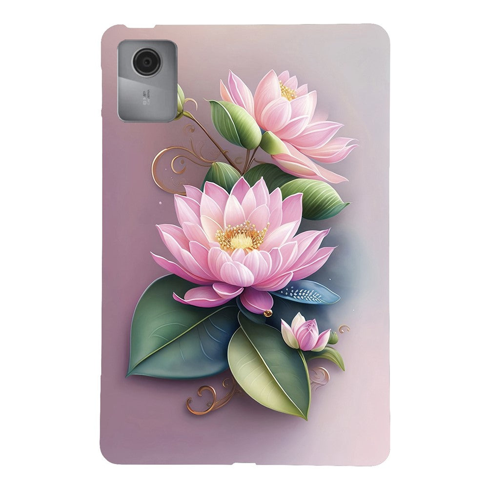 For Lenovo Idea Tab / Xiaoxin Pad 11 2025 Case Pattern Printing Slim Soft TPU Tablet Cover - Lotus