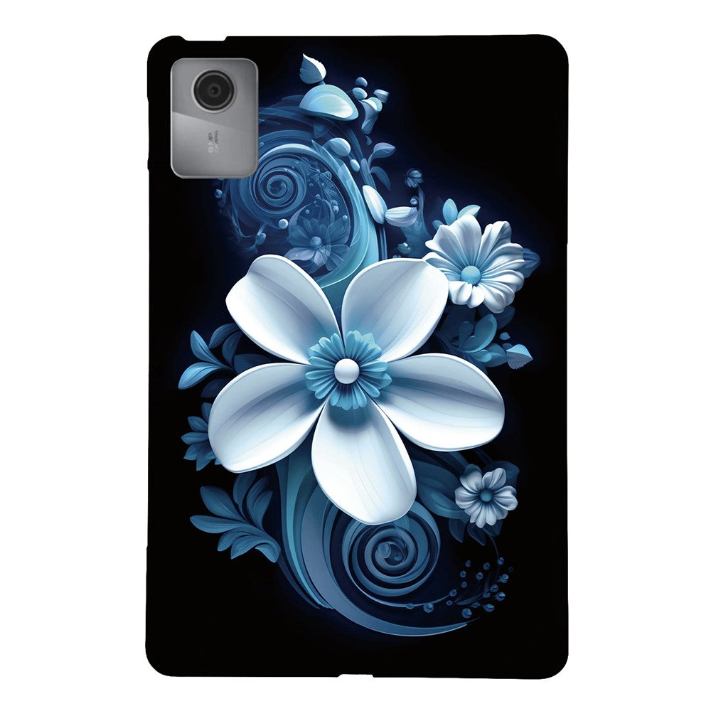 For Lenovo Idea Tab / Xiaoxin Pad 11 2025 Case Pattern Printing Slim Soft TPU Tablet Cover - Black Orchid