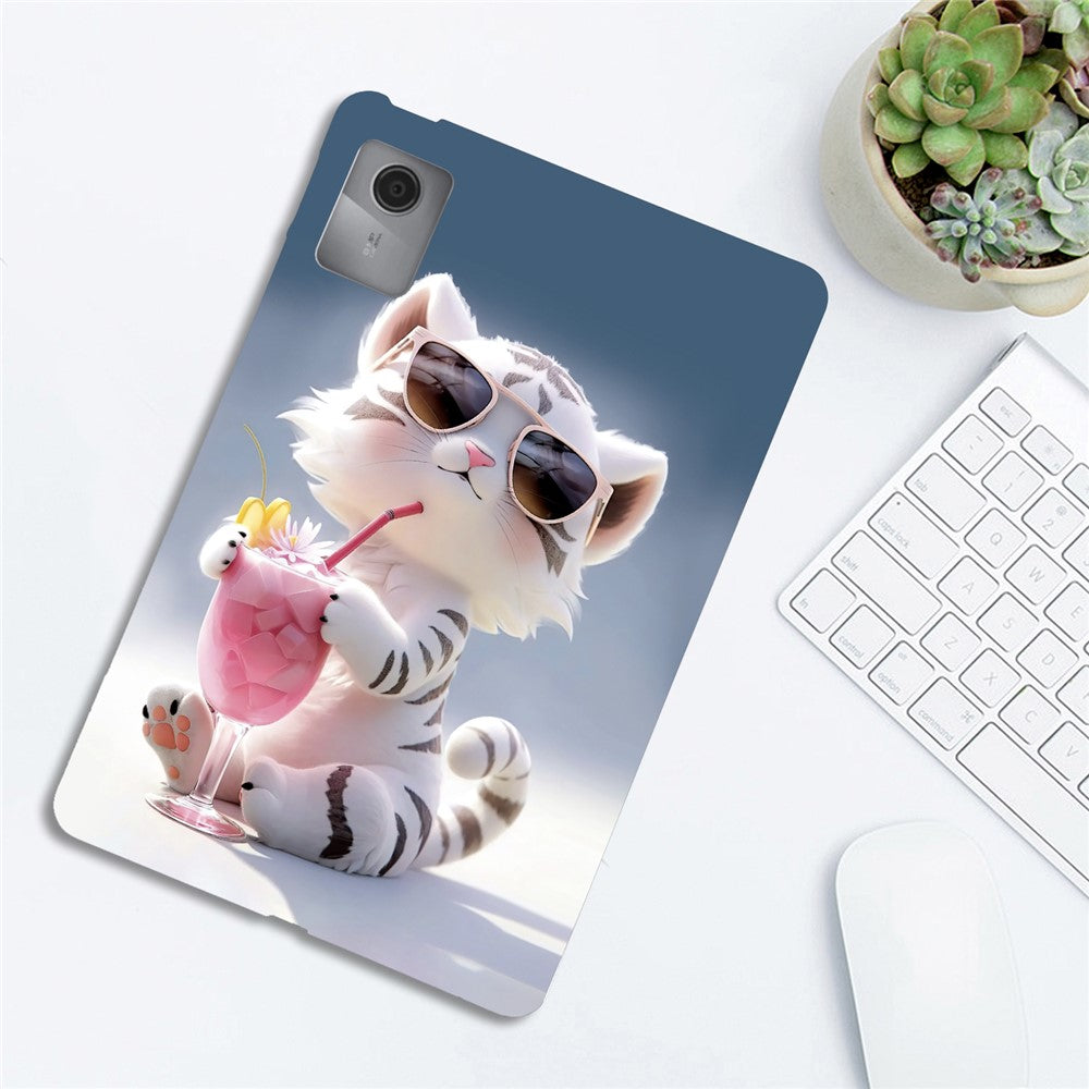 For Lenovo Idea Tab / Xiaoxin Pad 11 2025 Case Pattern Printing Slim Soft TPU Tablet Cover - Cartoon Tiger
