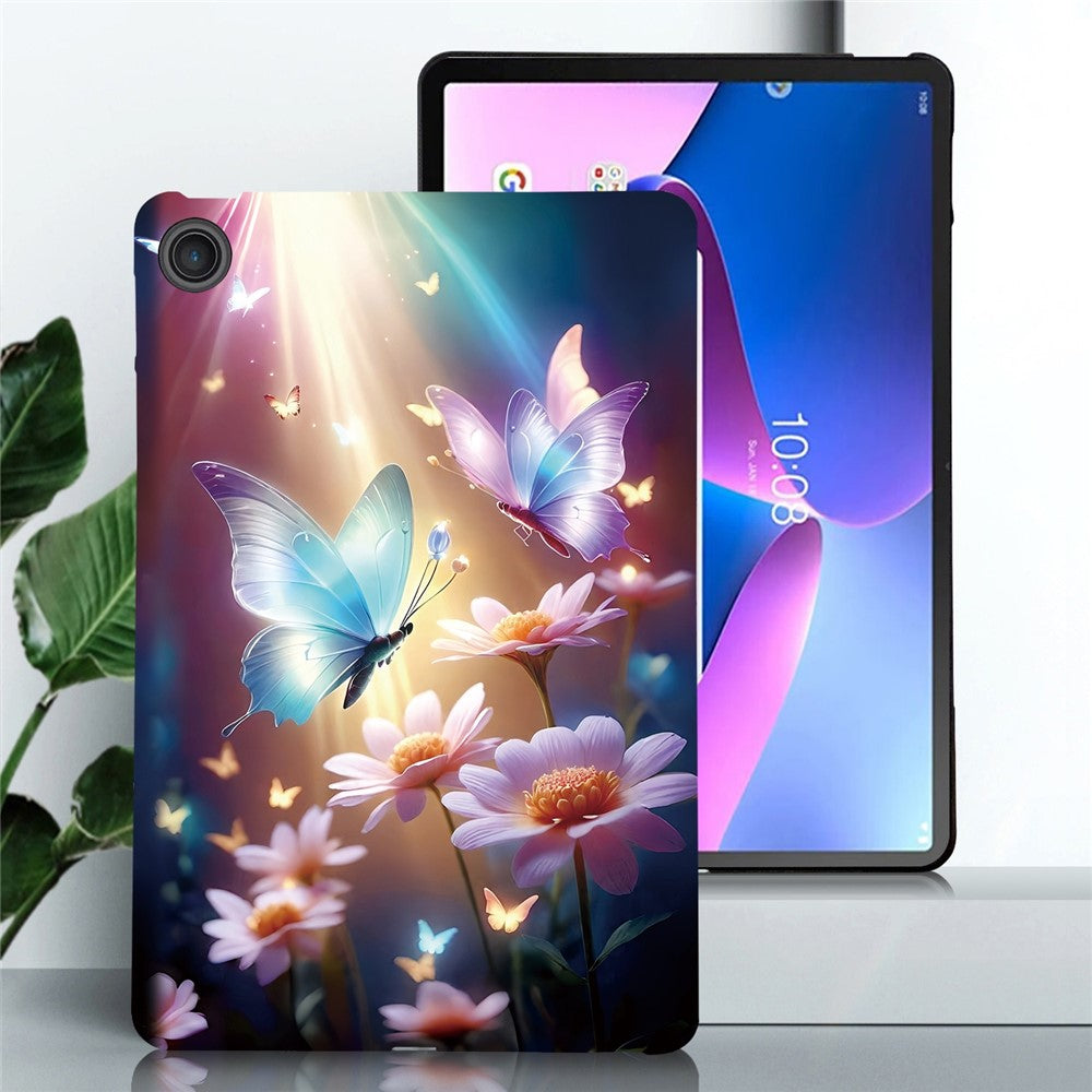 For Lenovo Tab 10.1 (2025) TB311XU / Zhaoyang K10C Case Pattern Printing Slim Soft TPU Tablet Cover - Butterfly Floral