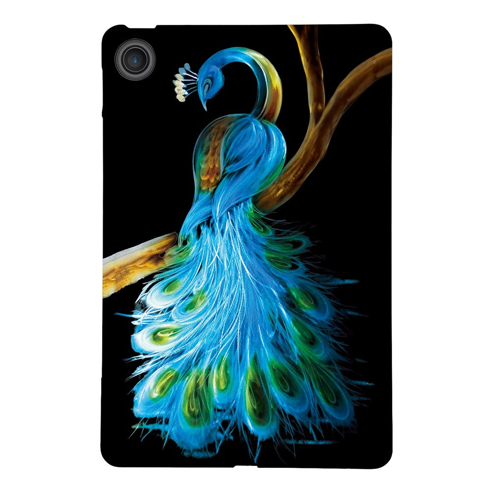 For Lenovo Tab 10.1 (2025) TB311XU / Zhaoyang K10C Case Pattern Printing Slim Soft TPU Tablet Cover - Peacock