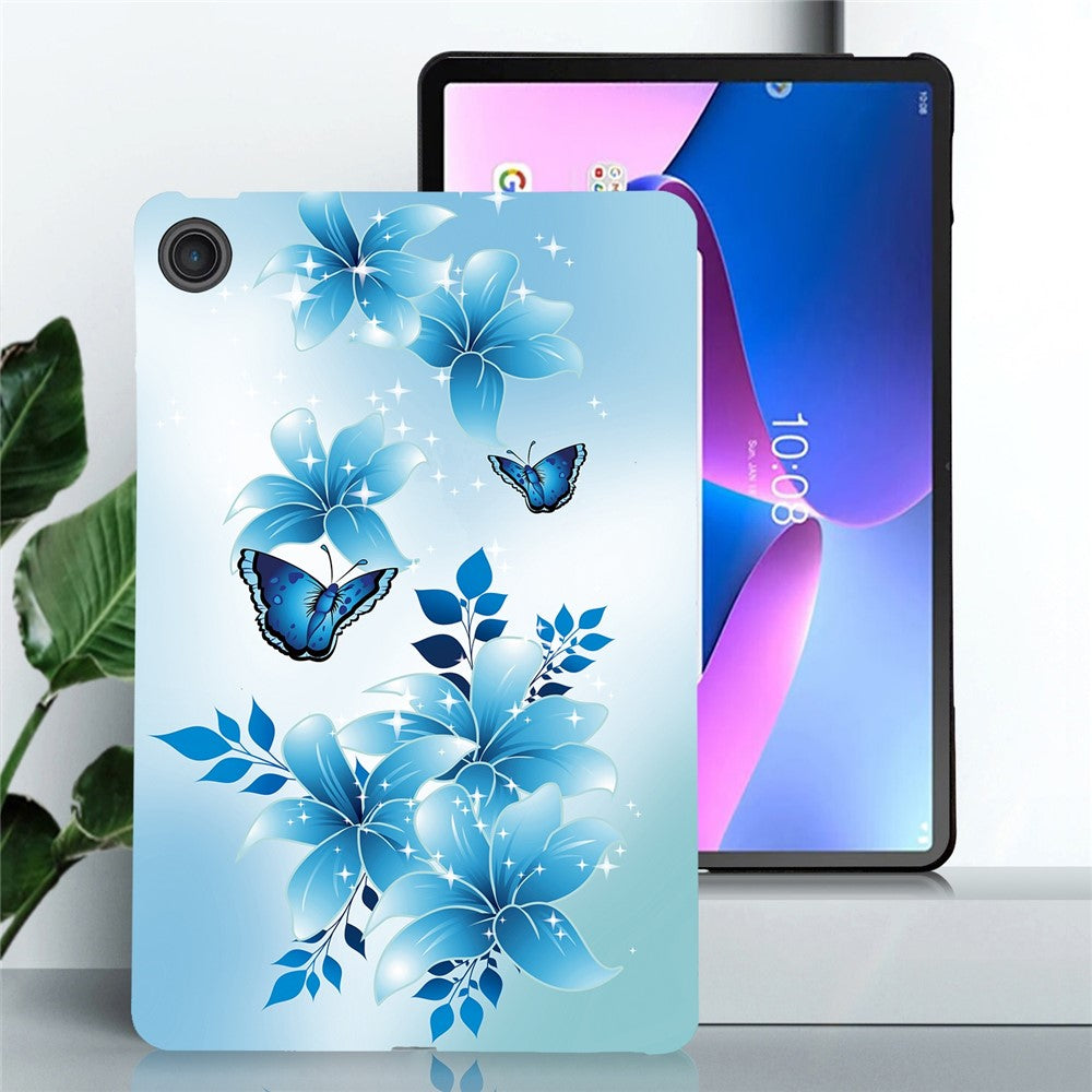 For Lenovo Tab 10.1 (2025) TB311XU / Zhaoyang K10C Case Pattern Printing Slim Soft TPU Tablet Cover - Blue Butterfly