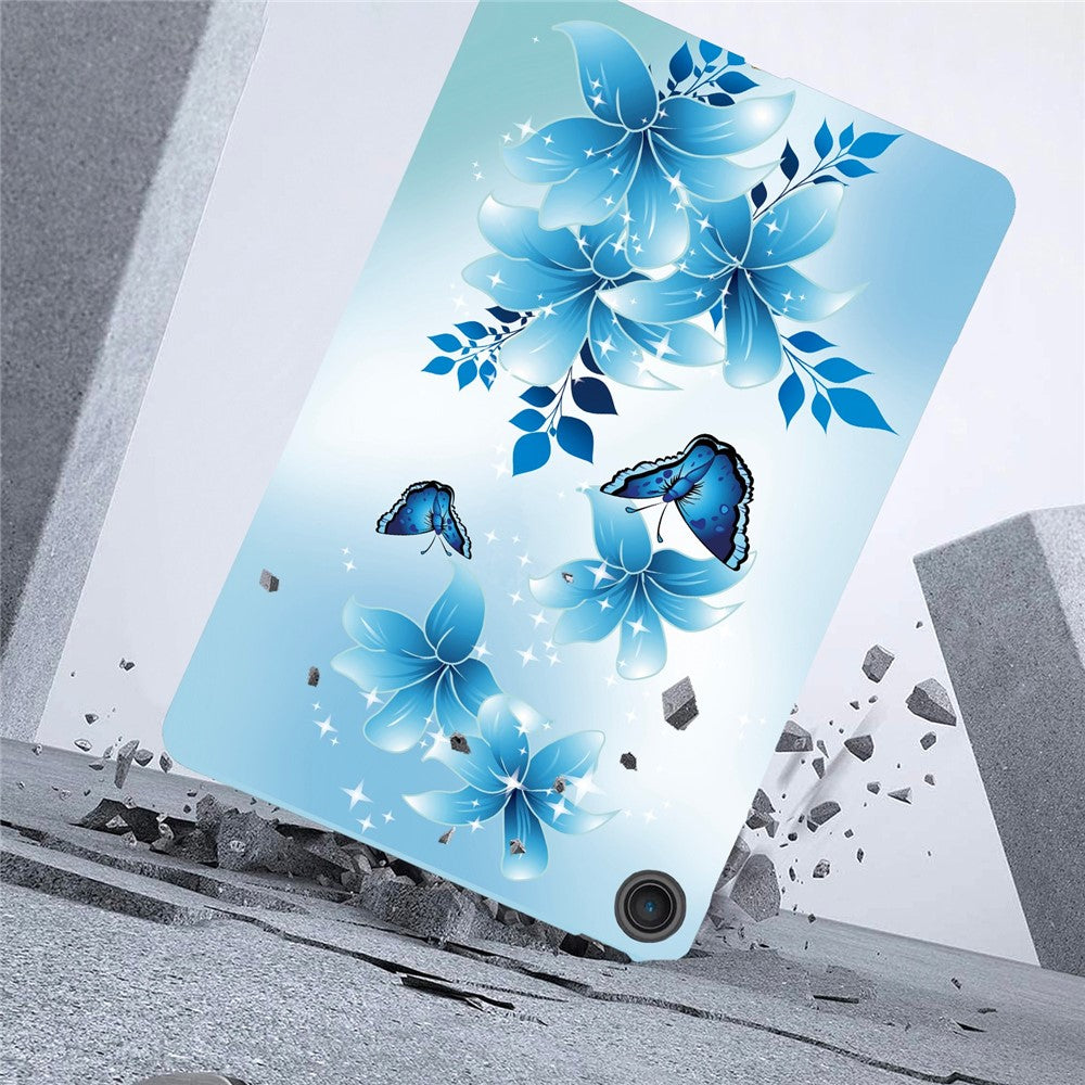 For Lenovo Tab 10.1 (2025) TB311XU / Zhaoyang K10C Case Pattern Printing Slim Soft TPU Tablet Cover - Blue Butterfly