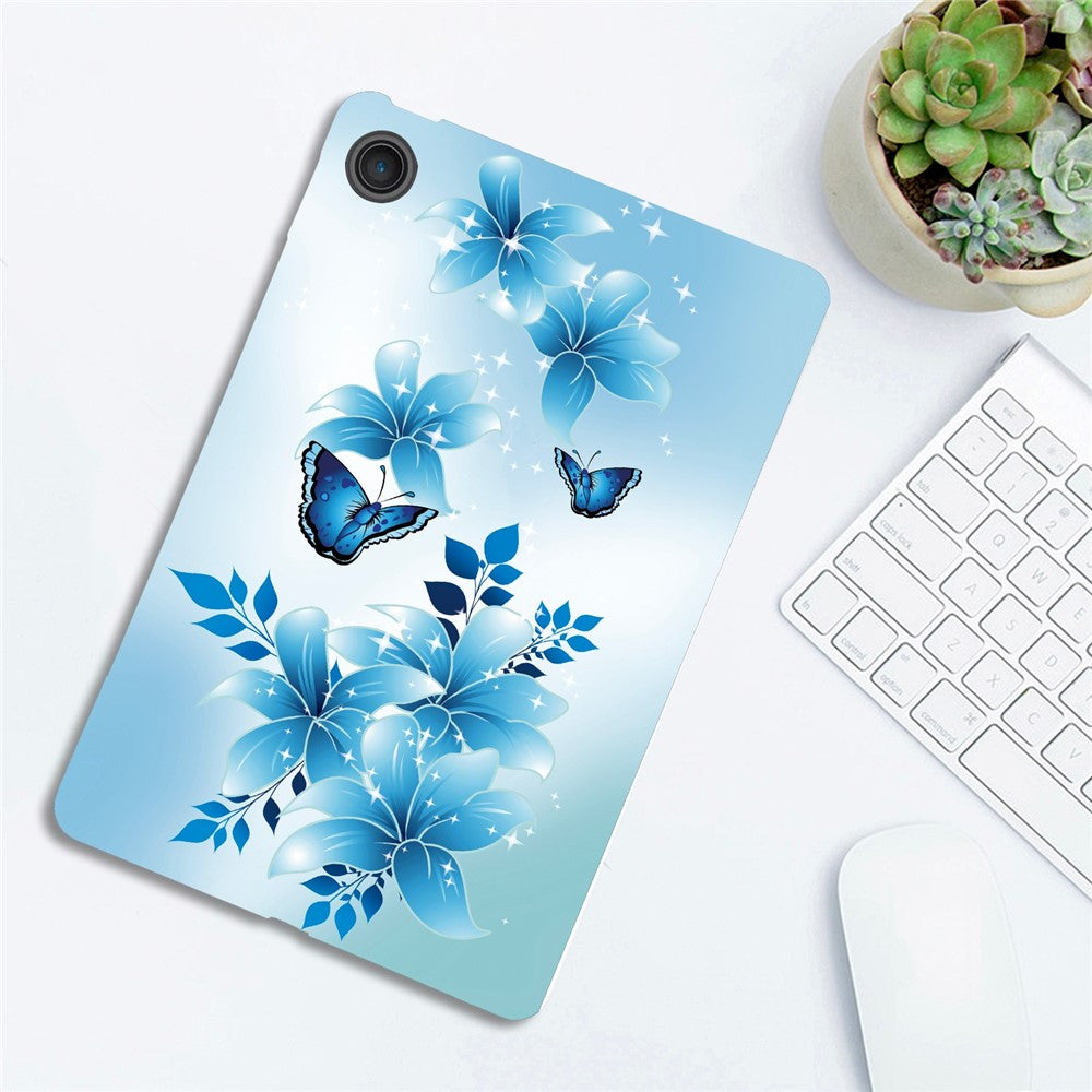 For Lenovo Tab 10.1 (2025) TB311XU / Zhaoyang K10C Case Pattern Printing Slim Soft TPU Tablet Cover - Blue Butterfly