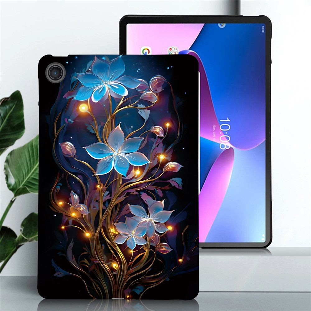 For Lenovo Tab 10.1 (2025) TB311XU / Zhaoyang K10C Case Pattern Printing Slim Soft TPU Tablet Cover - Small Lantern Flower