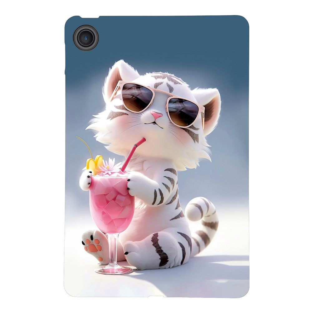 For Lenovo Tab 10.1 (2025) TB311XU / Zhaoyang K10C Case Pattern Printing Slim Soft TPU Tablet Cover - Cartoon Tiger