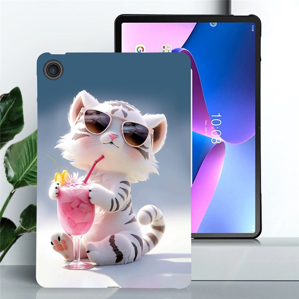 For Lenovo Tab 10.1 (2025) TB311XU / Zhaoyang K10C Case Pattern Printing Slim Soft TPU Tablet Cover - Cartoon Tiger