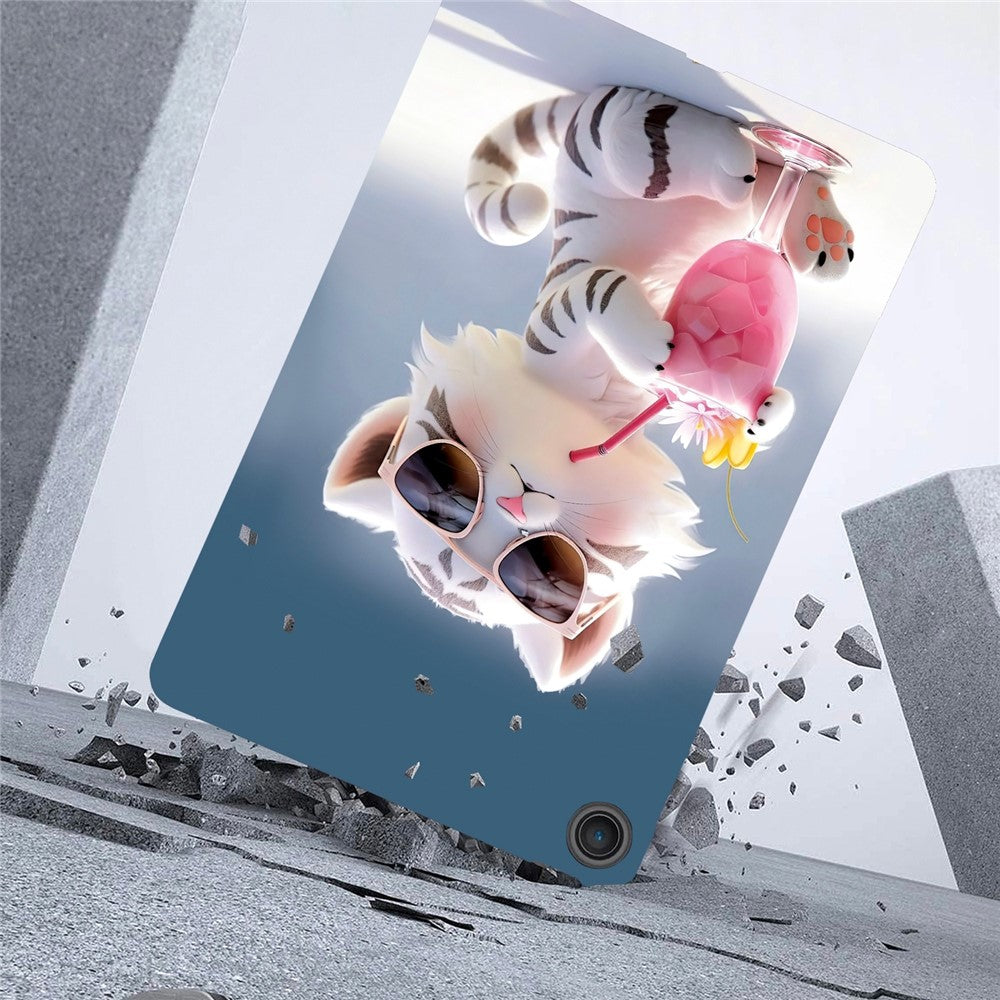 For Lenovo Tab 10.1 (2025) TB311XU / Zhaoyang K10C Case Pattern Printing Slim Soft TPU Tablet Cover - Cartoon Tiger