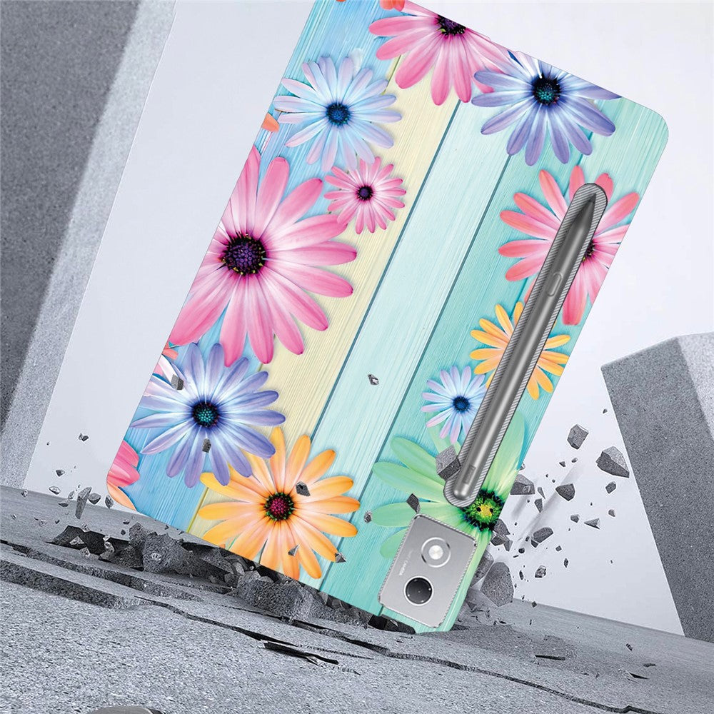 For Lenovo Tab P12 Pro 12.7 2025  /  Xiaoxin Pad Pro 12.7 (2025) Case Pattern Printing Slim Soft TPU Tablet Cover - Sunflower