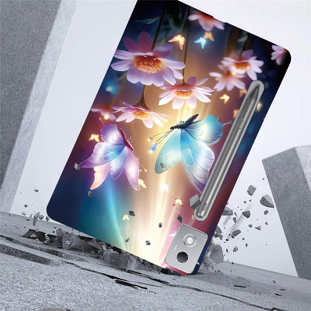 For Lenovo Tab P12 Pro 12.7 2025  /  Xiaoxin Pad Pro 12.7 (2025) Case Pattern Printing Slim Soft TPU Tablet Cover - Butterfly Floral