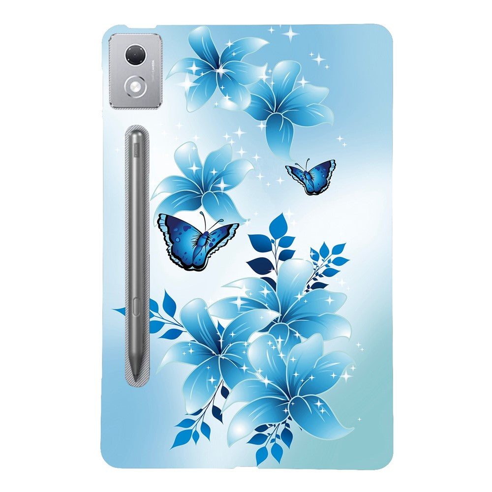 For Lenovo Tab P12 Pro 12.7 2025  /  Xiaoxin Pad Pro 12.7 (2025) Case Pattern Printing Slim Soft TPU Tablet Cover - Blue Butterfly