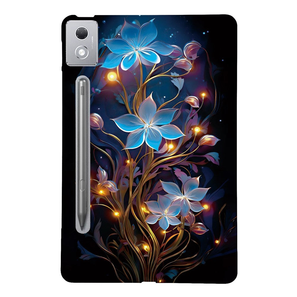 For Lenovo Tab P12 Pro 12.7 2025  /  Xiaoxin Pad Pro 12.7 (2025) Case Pattern Printing Slim Soft TPU Tablet Cover - Small Lantern Flower