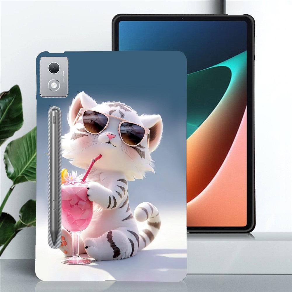 For Lenovo Tab P12 Pro 12.7 2025  /  Xiaoxin Pad Pro 12.7 (2025) Case Pattern Printing Slim Soft TPU Tablet Cover - Cartoon Tiger