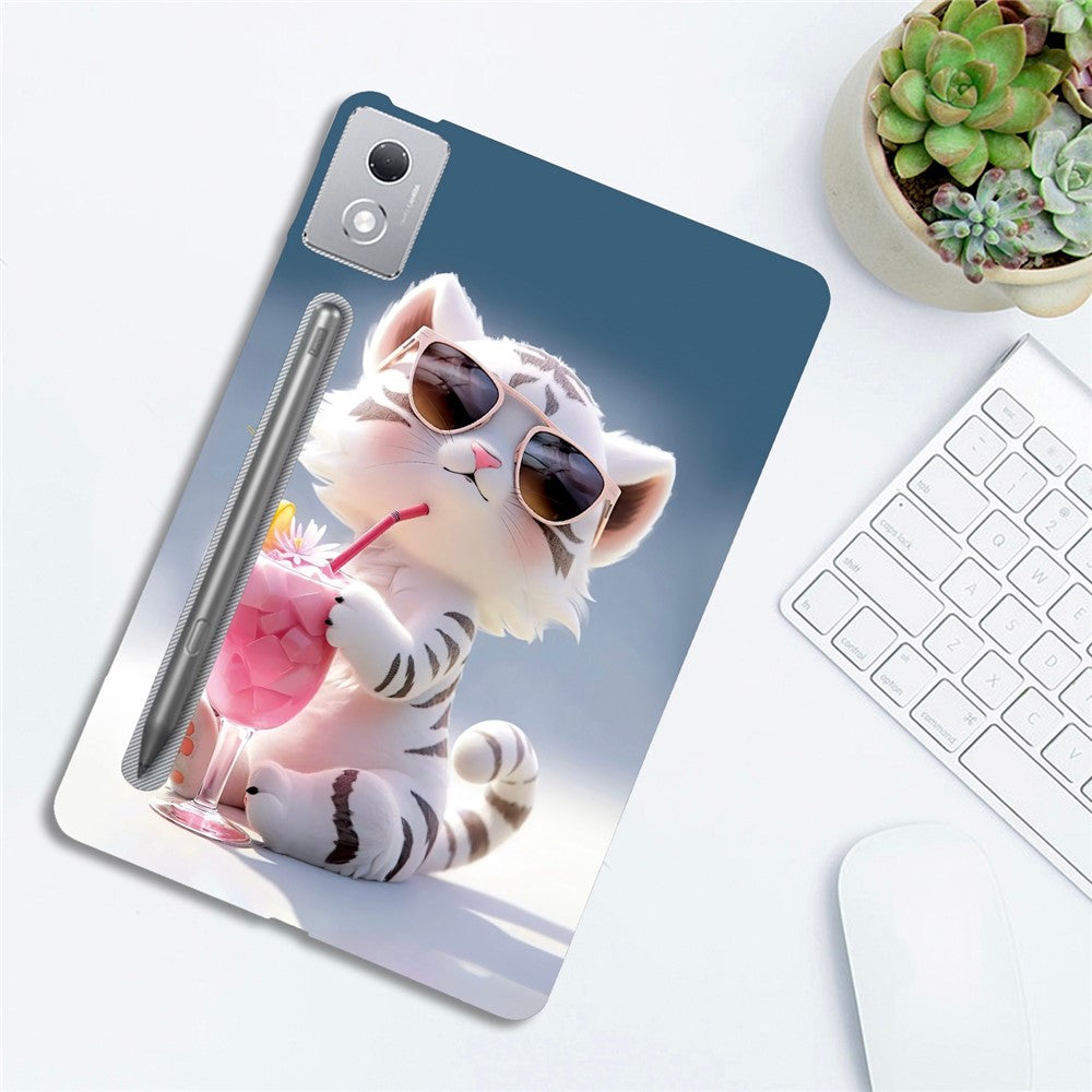 For Lenovo Tab P12 Pro 12.7 2025  /  Xiaoxin Pad Pro 12.7 (2025) Case Pattern Printing Slim Soft TPU Tablet Cover - Cartoon Tiger