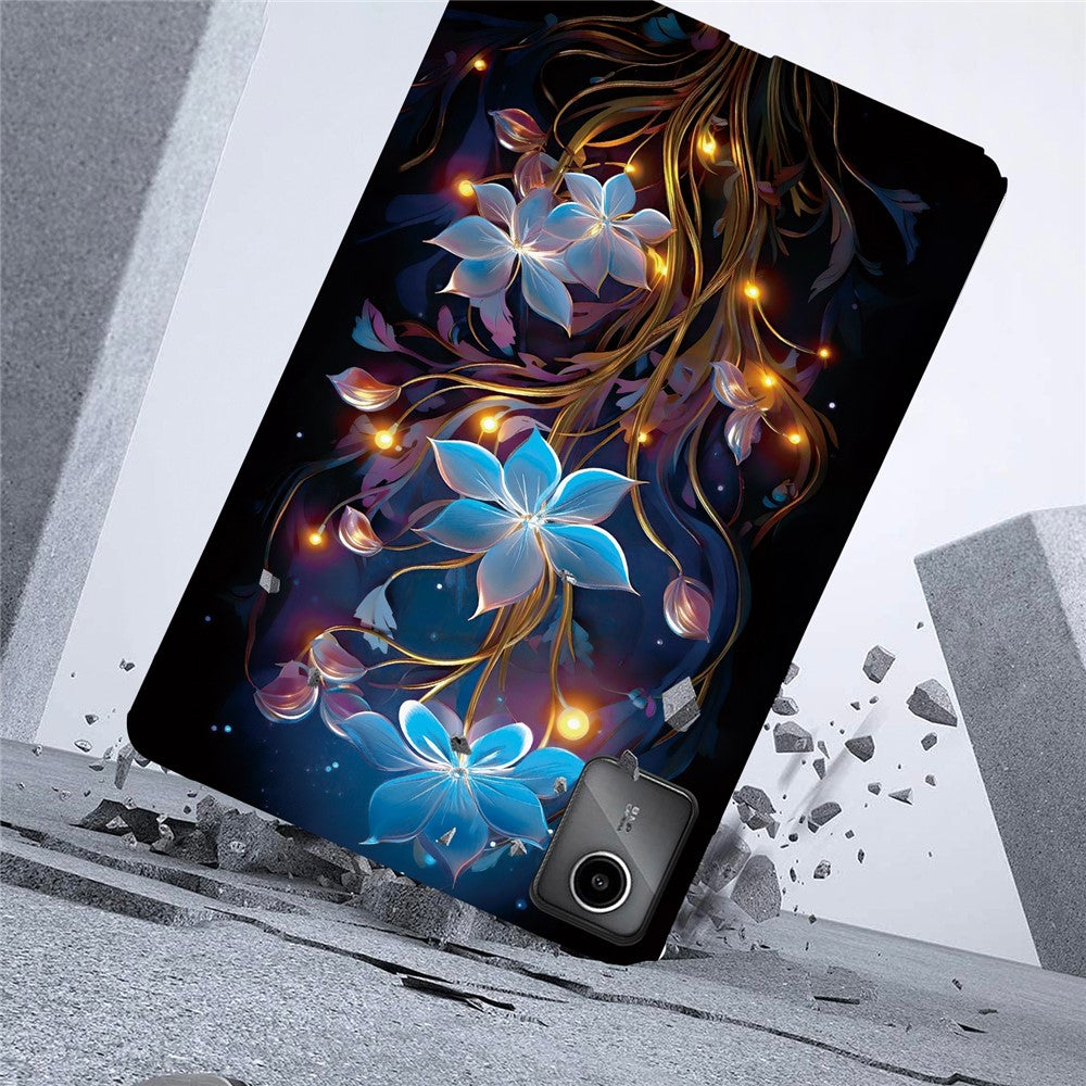 For Lenovo Tab M11 TB-330FC / Xiaoxin Pad 11 2024 TB-331FC Case Pattern Printing Slim Soft TPU Tablet Cover - Small Lantern Flower