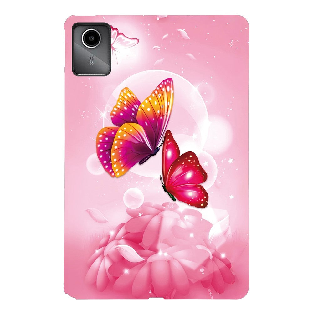 For Lenovo Tab M11 TB-330FC / Xiaoxin Pad 11 2024 TB-331FC Case Pattern Printing Slim Soft TPU Tablet Cover - Pink Butterfly