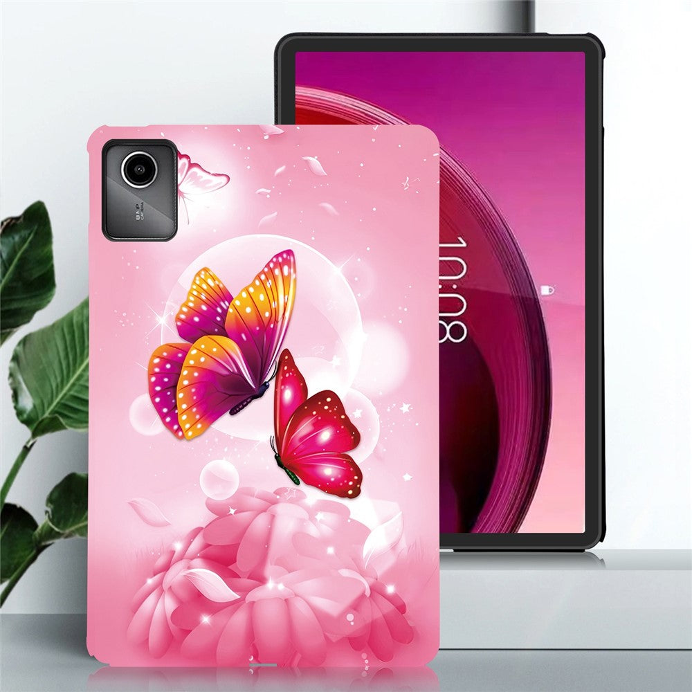 For Lenovo Tab M11 TB-330FC / Xiaoxin Pad 11 2024 TB-331FC Case Pattern Printing Slim Soft TPU Tablet Cover - Pink Butterfly